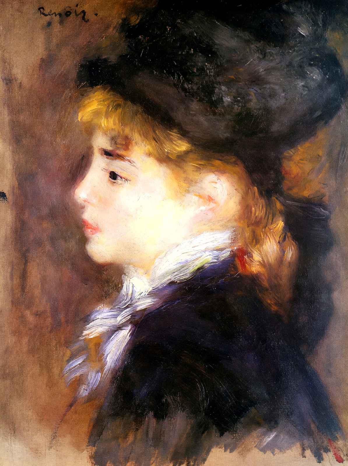 Portrait of Margot (Portrait of a Model) 1877 by Renoir Art Print (6 Sizes)