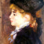 Portrait of Margot (Portrait of a Model) painting by Pierre-Auguste Renoir (1877)