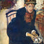 Portrait of Miss Cassatt, Holding the Cards 1876 by Cassatt Art Print (6 Sizes)