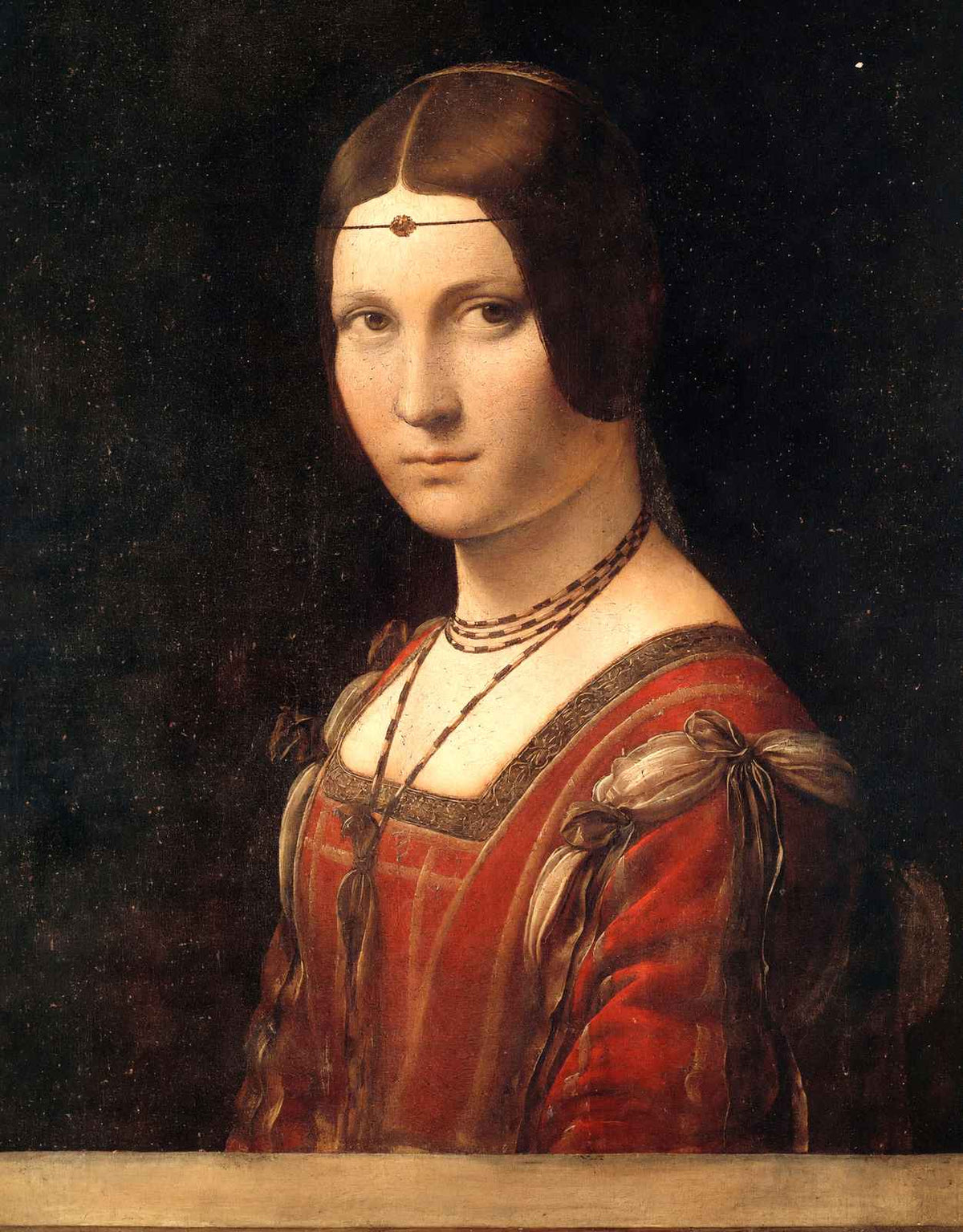 Portrait of an Unknown Woman (La Belle Ferroniere) 1490 Art Print (6 Sizes)