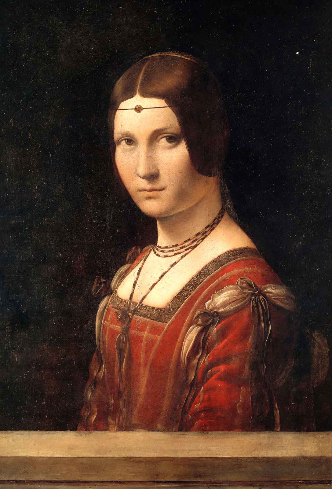 Portrait of an Unknown Woman (La Belle Ferroniere) 1490 Art Print (6 Sizes)