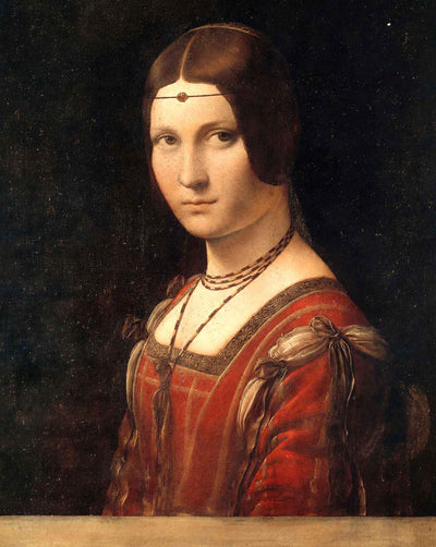 Portrait of an Unknown Woman (La Belle Ferroniere) fine art print by Leonardo da Vinci (1490)