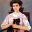 Portrait of Mie Louise Durand Ruel painting by Mary Cassatt (1911)