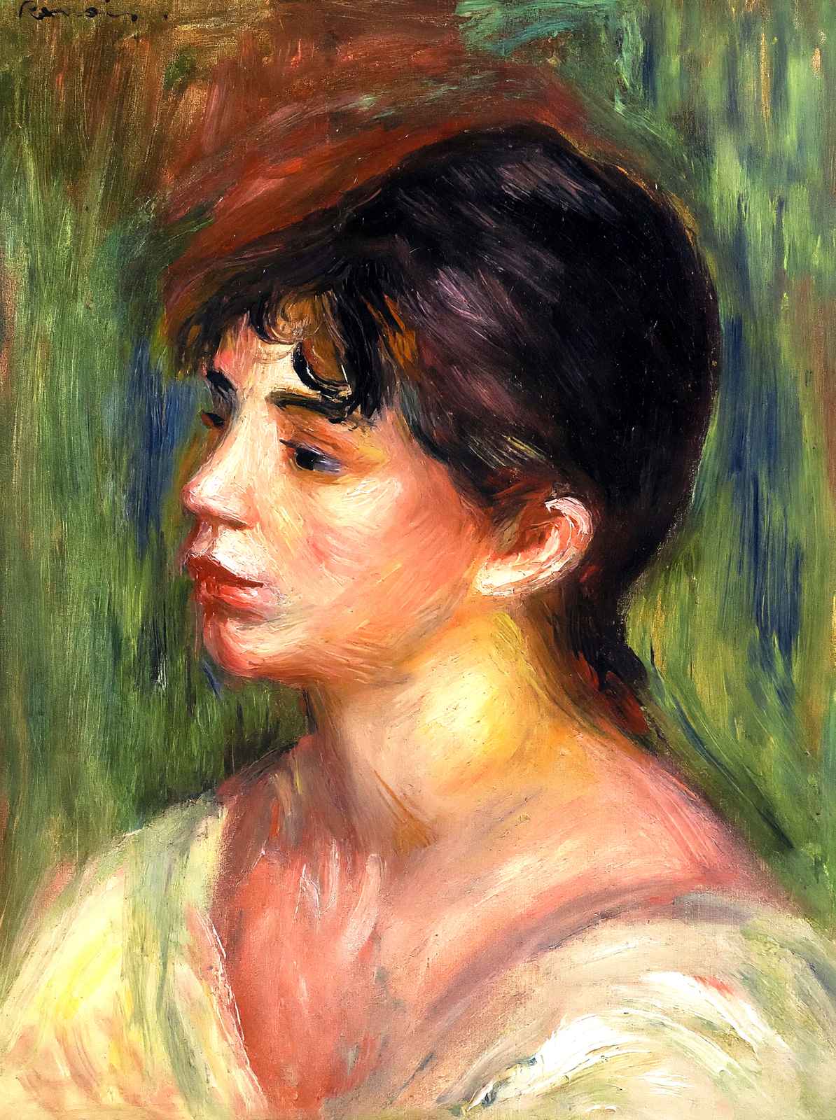 Portrait of a Young Woman 1876 by Pierre-Auguste Renoir Fine Art Print (6 Sizes)
