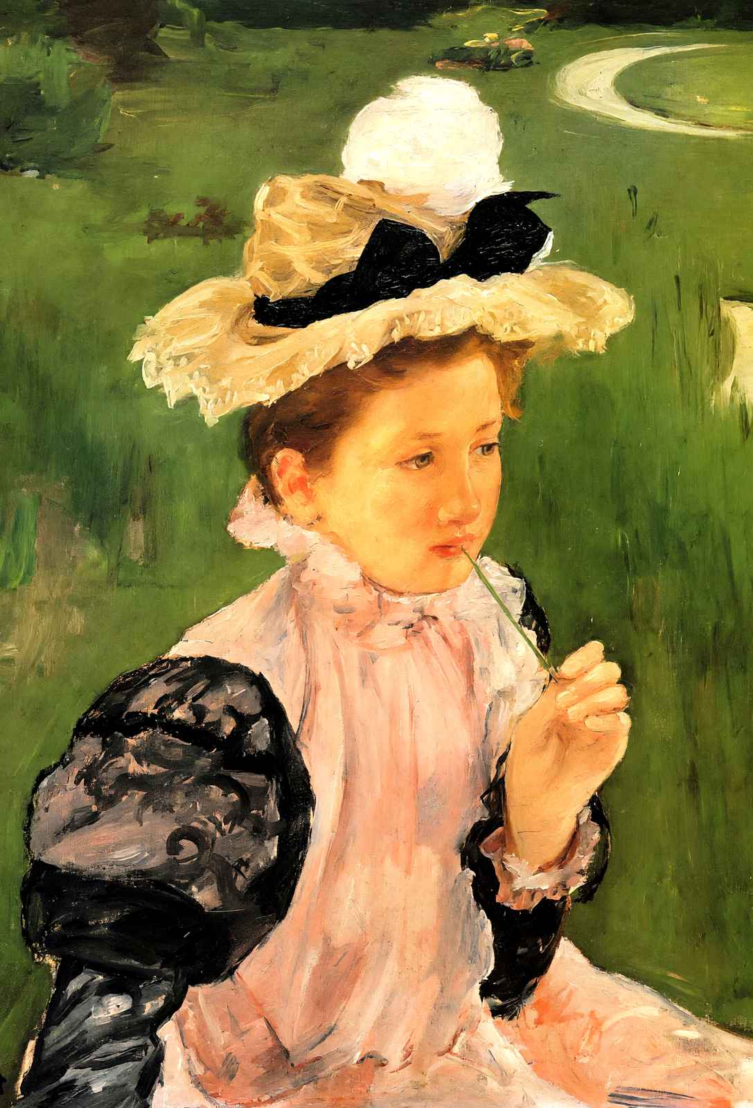 Portrait of a Young Girl 1900 Painting by Mary Cassatt Art Print (6 Sizes)