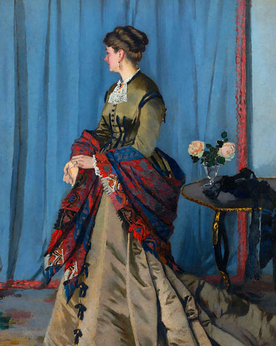 Portrait of Madame Gaudibert painting by Claude Monet (1868)