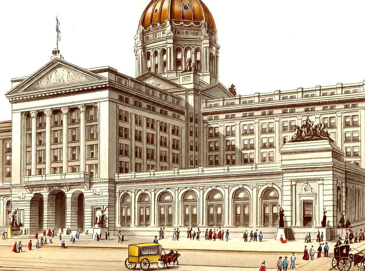 Post Office Chicago Vintage Print (7 Sizes) - High Quality