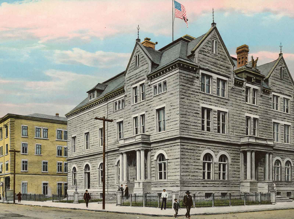 Post Office Paducah KY in 1906 Vintage Print (7 Sizes) - Archival Paper