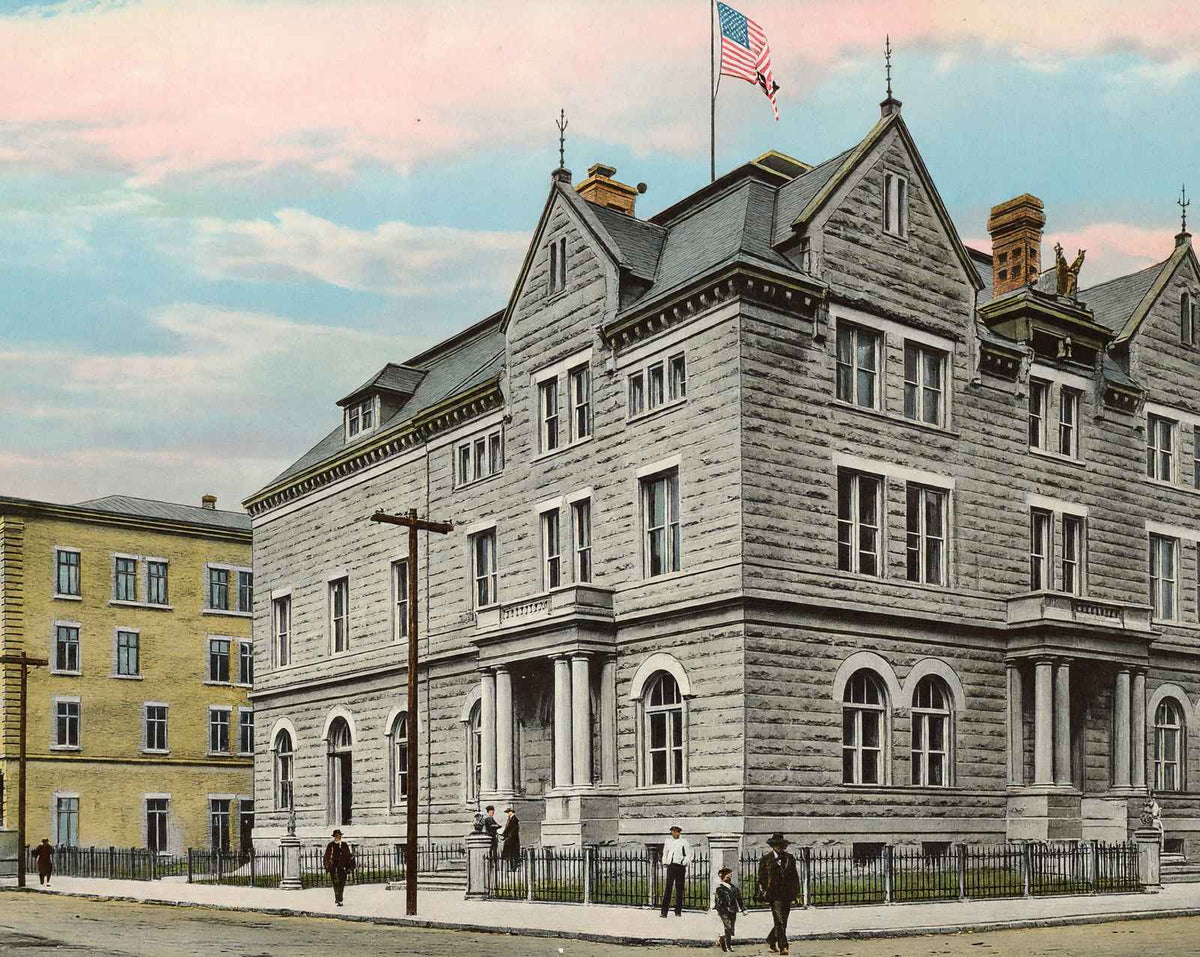 Post Office in Paducah in 1906 vintage print