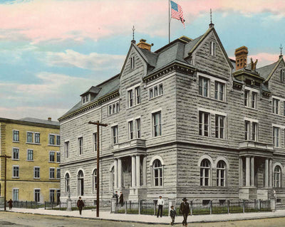 Post Office in Paducah in 1906 vintage print