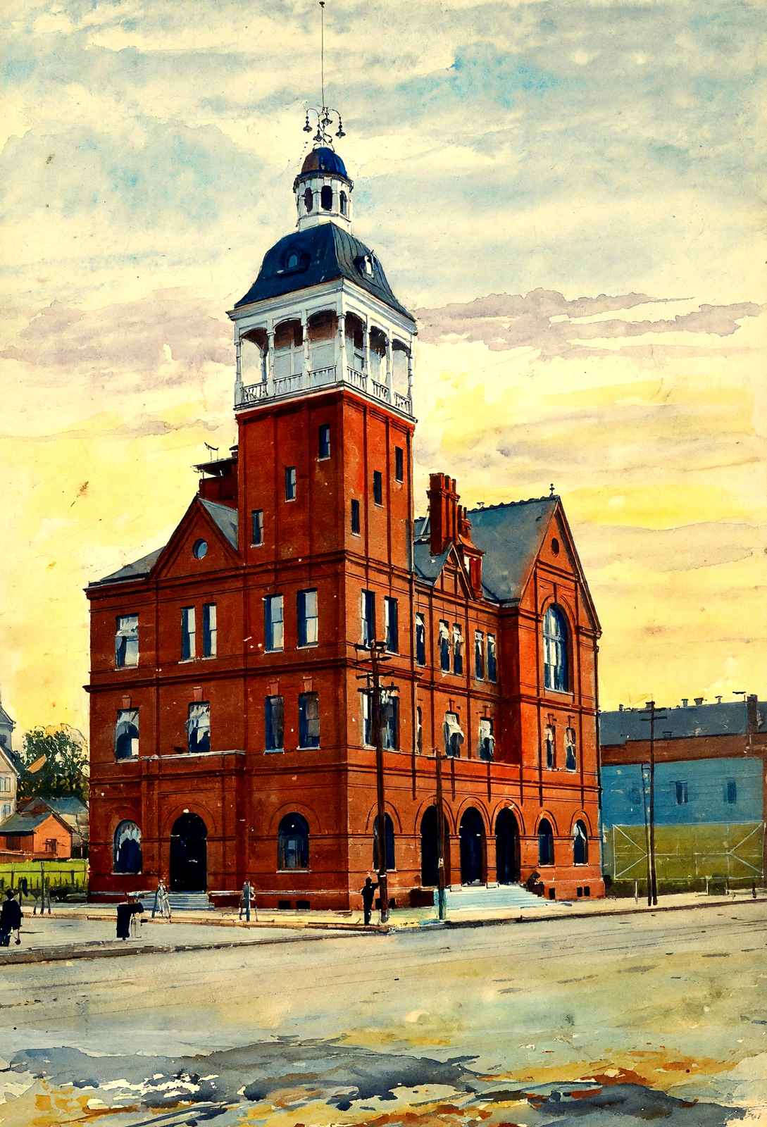 Post Office Shreveport LA in 1906 Art Print (7 Sizes) - Archival Paper