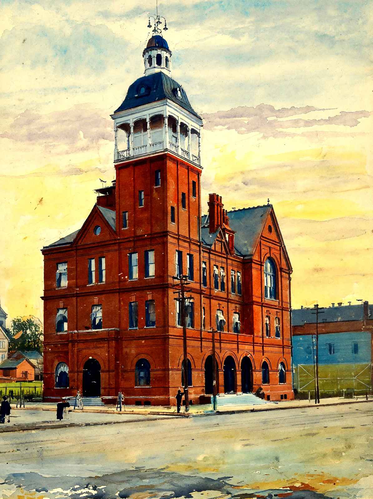 Post Office Shreveport LA in 1906 Art Print (7 Sizes) - Archival Paper