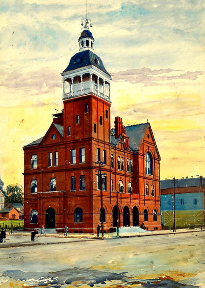 Post Office Shreveport LA in 1906 Art Print (7 Sizes) - Archival Paper