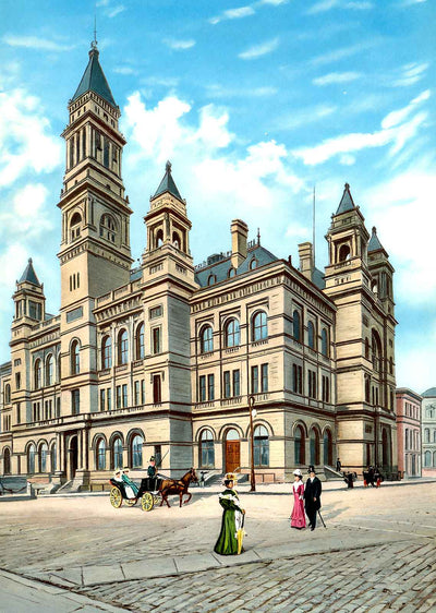 Post Office Baltimore Vintage Print (7 Sizes) - High Quality