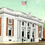 Post Office Waterbury CT in 1907 Vintage Print (7 Sizes) - Premium Print