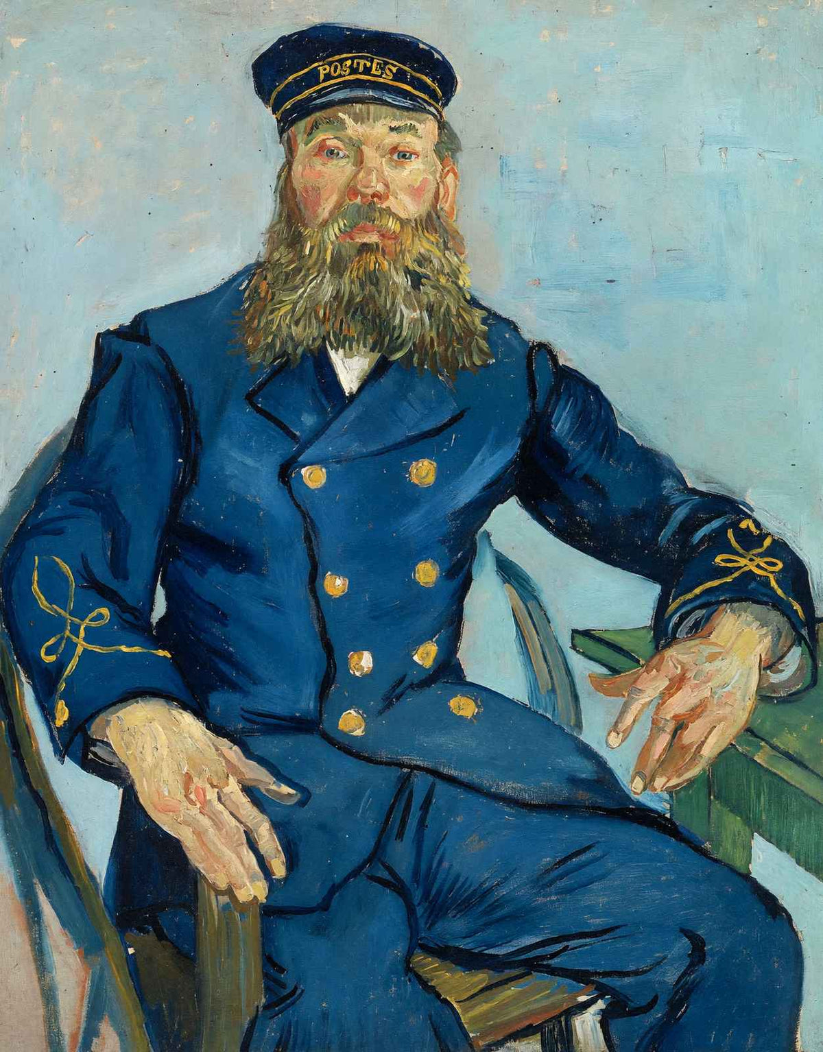 Postman Joseph Roulin Painting by Vincent van Gogh Art Print (6 Sizes)