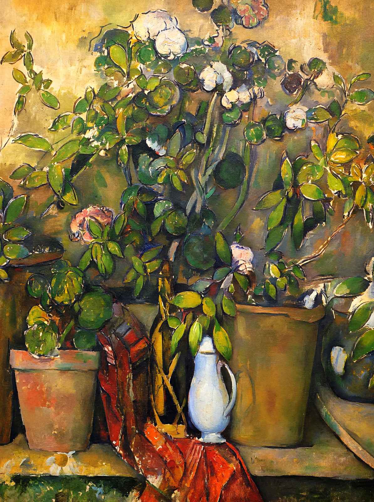 Potted Plants Art Print 1890 Painting by Paul Cezanne (6 Sizes) - Restored