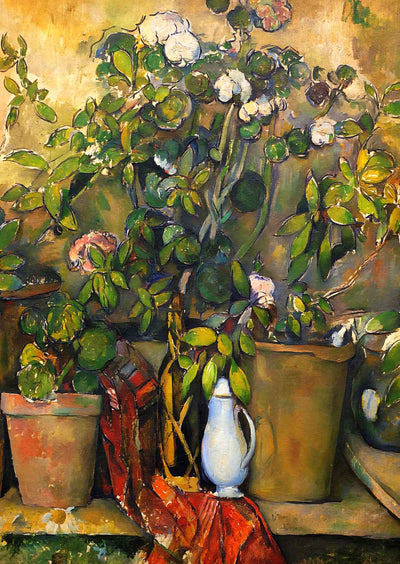 Potted Plants Art Print 1890 Painting by Paul Cezanne (6 Sizes) - Restored