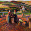 Potato Harvest 1893 Painting by Camille Pissarro Art Print (6 Sizes) - Restored