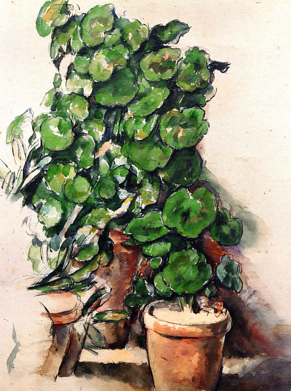 Pots of Geraniums Fine Art Print 1888 Painting by Paul Cezanne (6 Sizes)