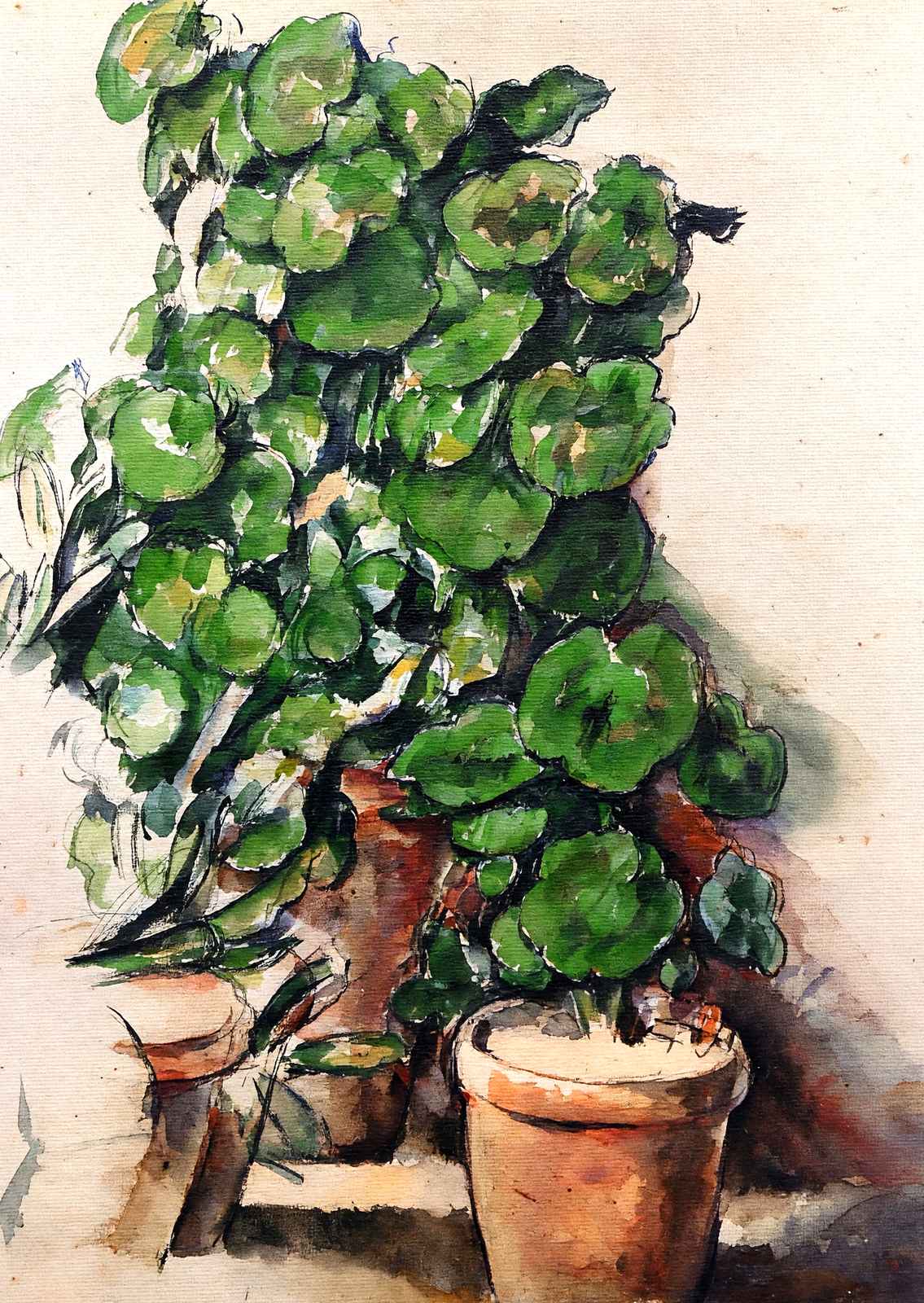 Pots of Geraniums Fine Art Print 1888 Painting by Paul Cezanne (6 Sizes)