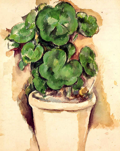 Pot of Geraniums painting by Paul Cezanne (1885)