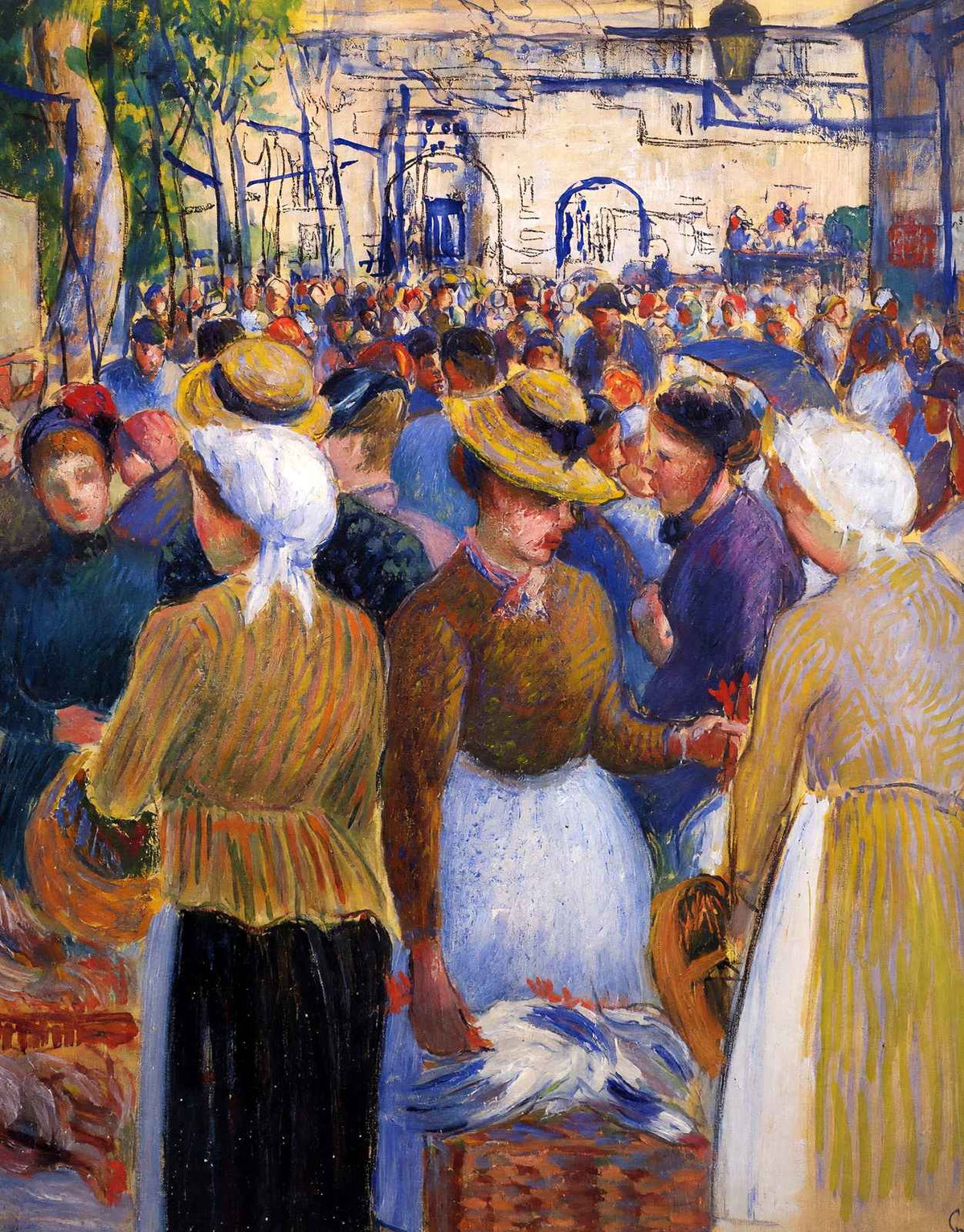 Poultry Market at Gisors Fine Art Print 1889 by Camille Pissarro (6 Sizes)