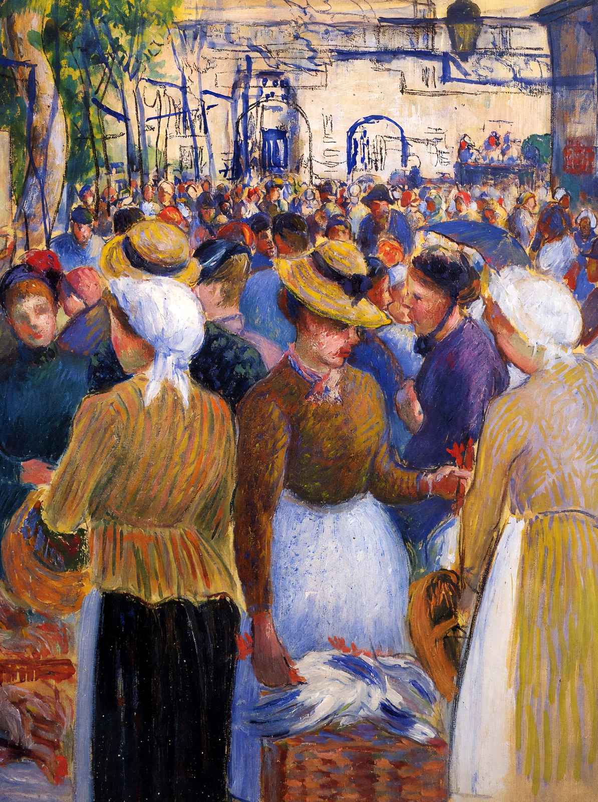 Poultry Market at Gisors Fine Art Print 1889 by Camille Pissarro (6 Sizes)
