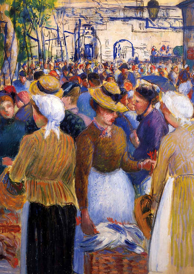 Poultry Market at Gisors Fine Art Print 1889 by Camille Pissarro (6 Sizes)
