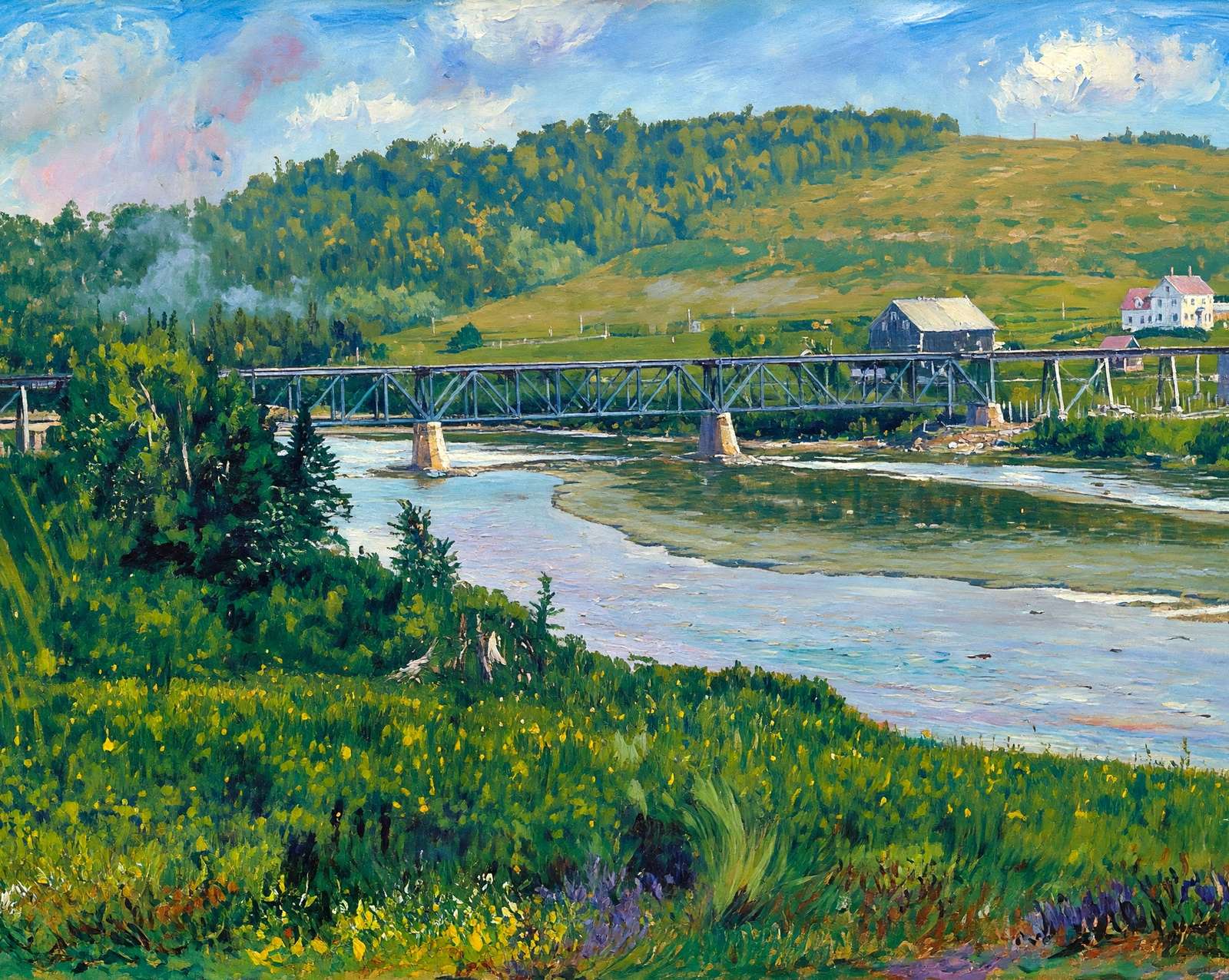 Bangor & Aroostook Railroad Bridge art print
