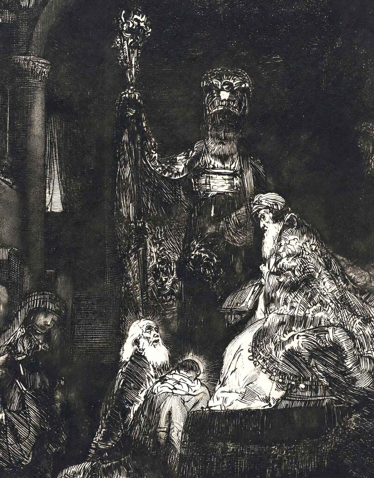 Presentation in the Temple Fine Art Print 1654 Painting by Rembrandt (6 Sizes)