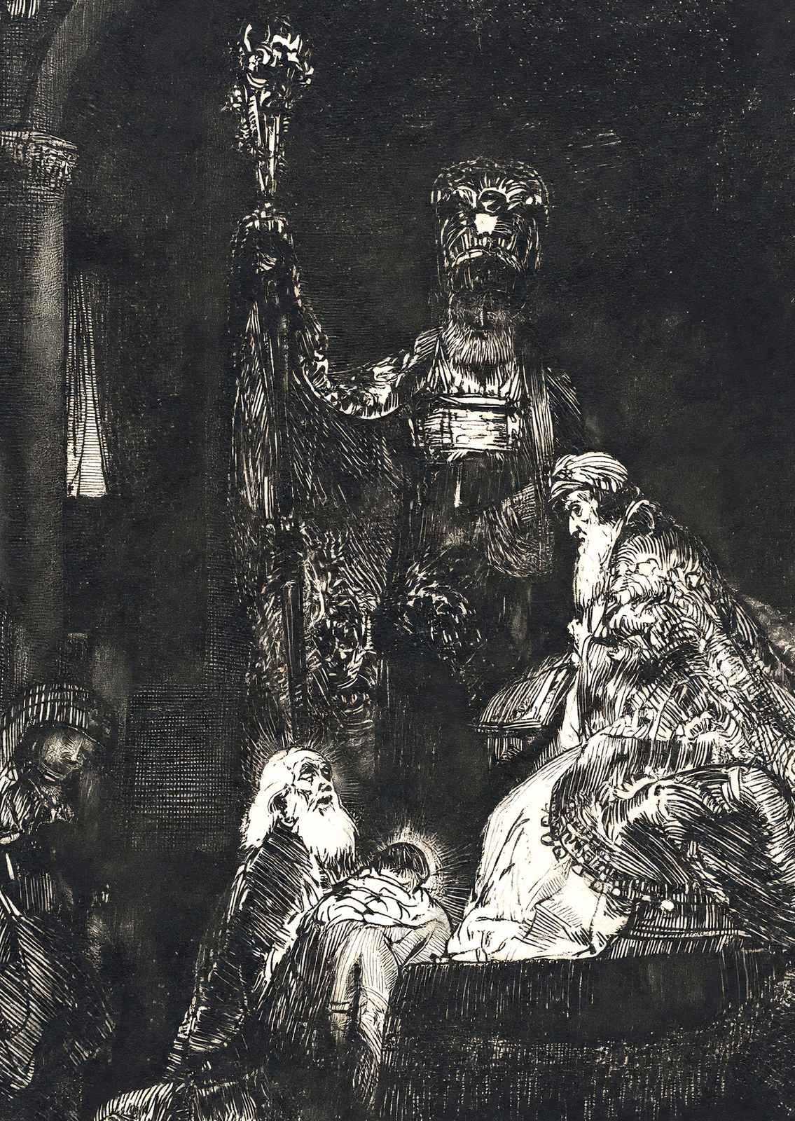 Presentation in the Temple Fine Art Print 1654 Painting by Rembrandt (6 Sizes)