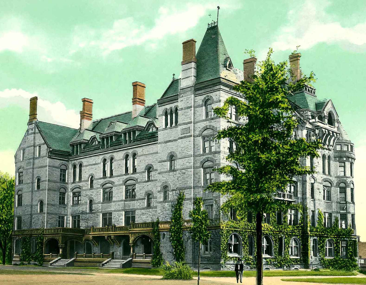 Princeton University Witherspoon Hall in 1910 Vintage Print (7 Sizes)