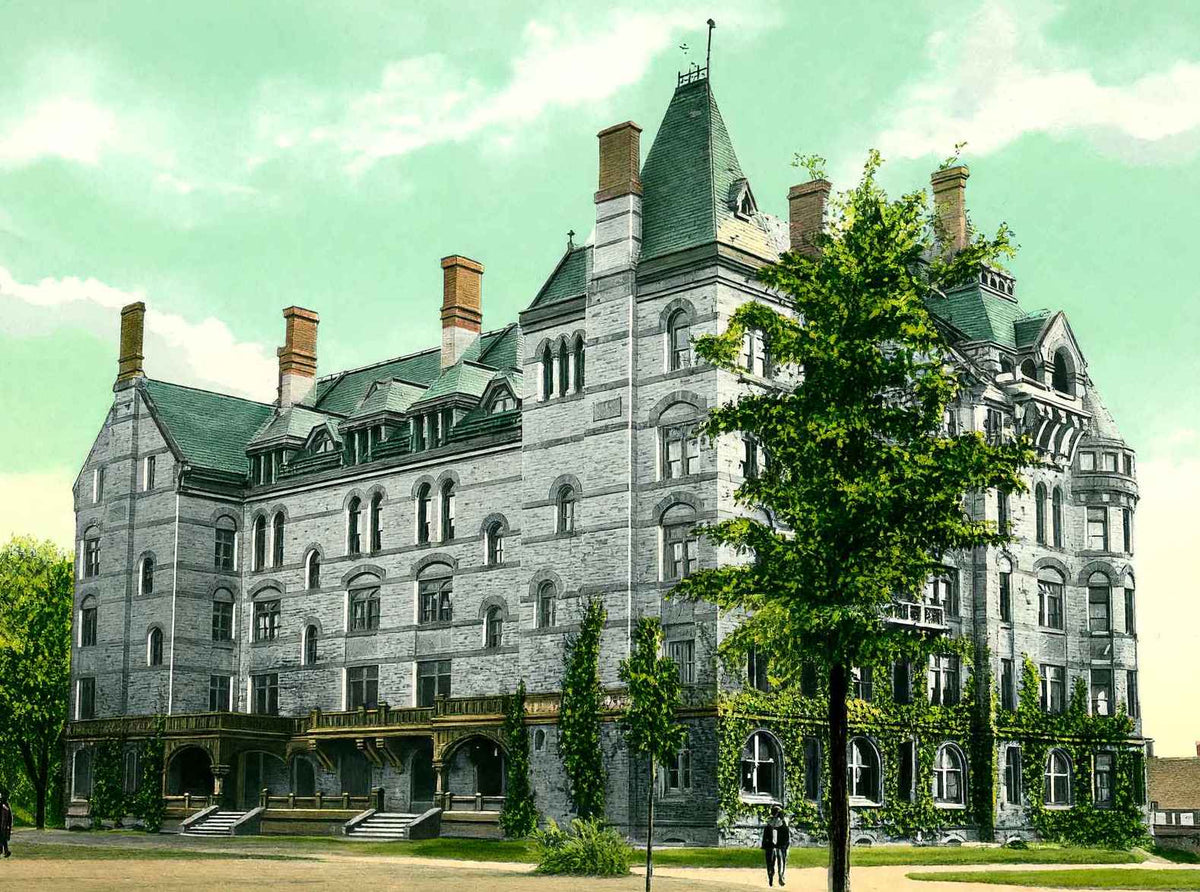 Princeton University Witherspoon Hall in 1910 Vintage Print (7 Sizes)