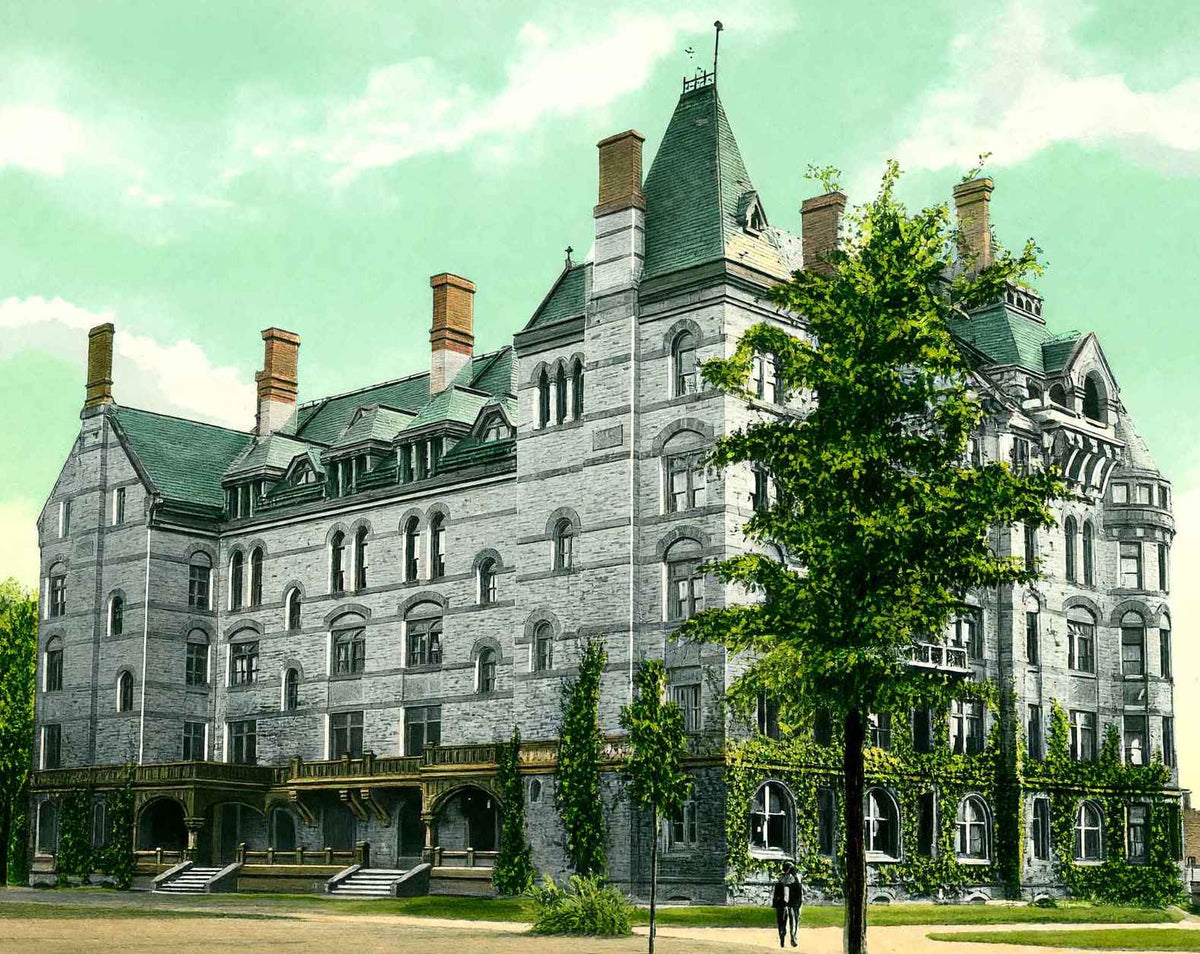 Princeton University Witherspoon Hall vintage print