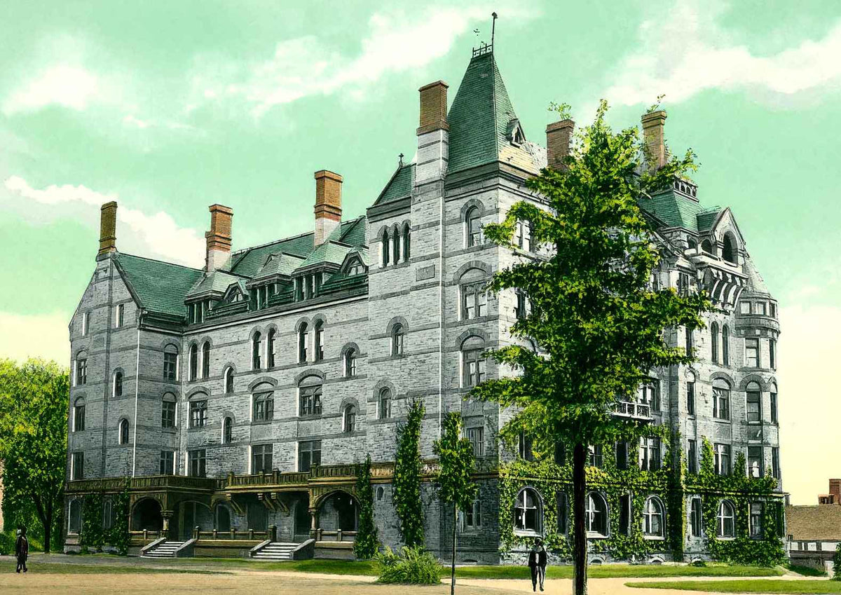 Princeton University Witherspoon Hall in 1910 Vintage Print (7 Sizes)