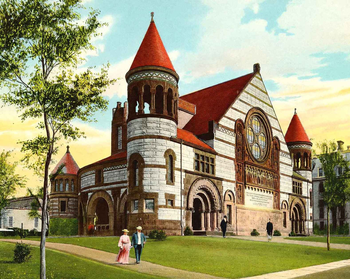 Princeton University Alexander Hall vintage print