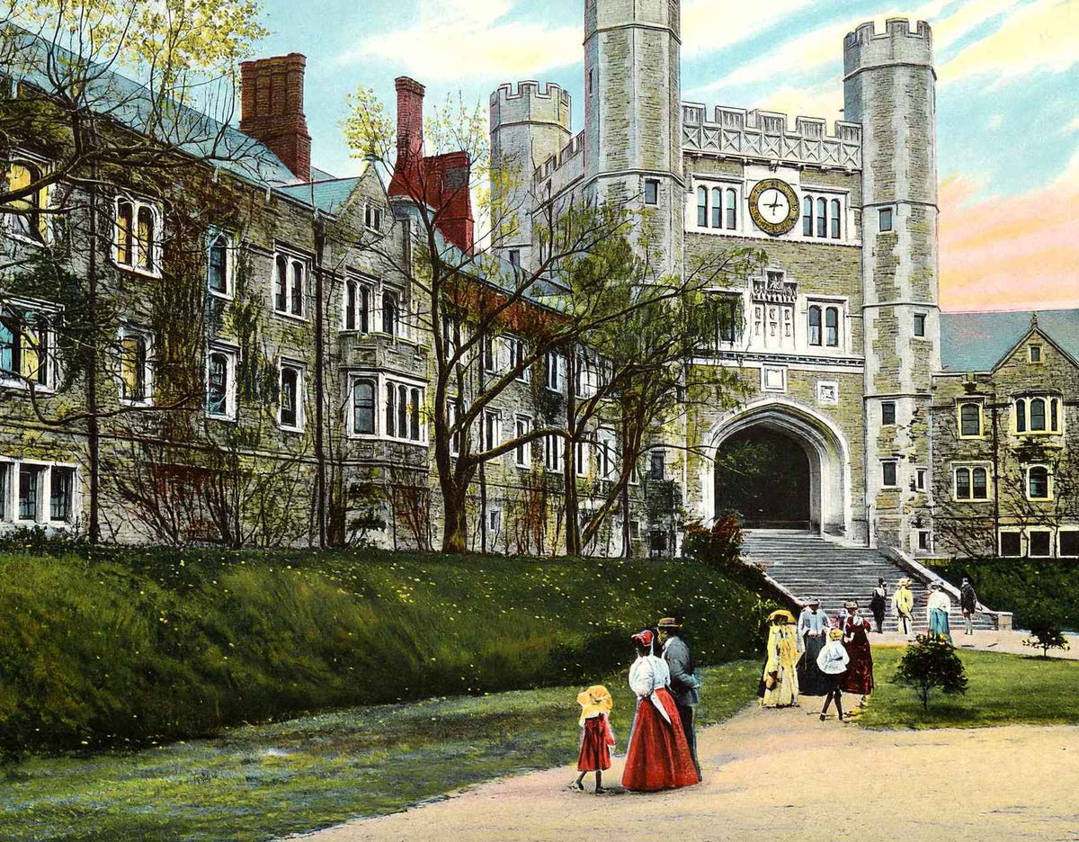 Princeton University Blair Hall in 1910 Vintage Print (7 Sizes) - Retouched