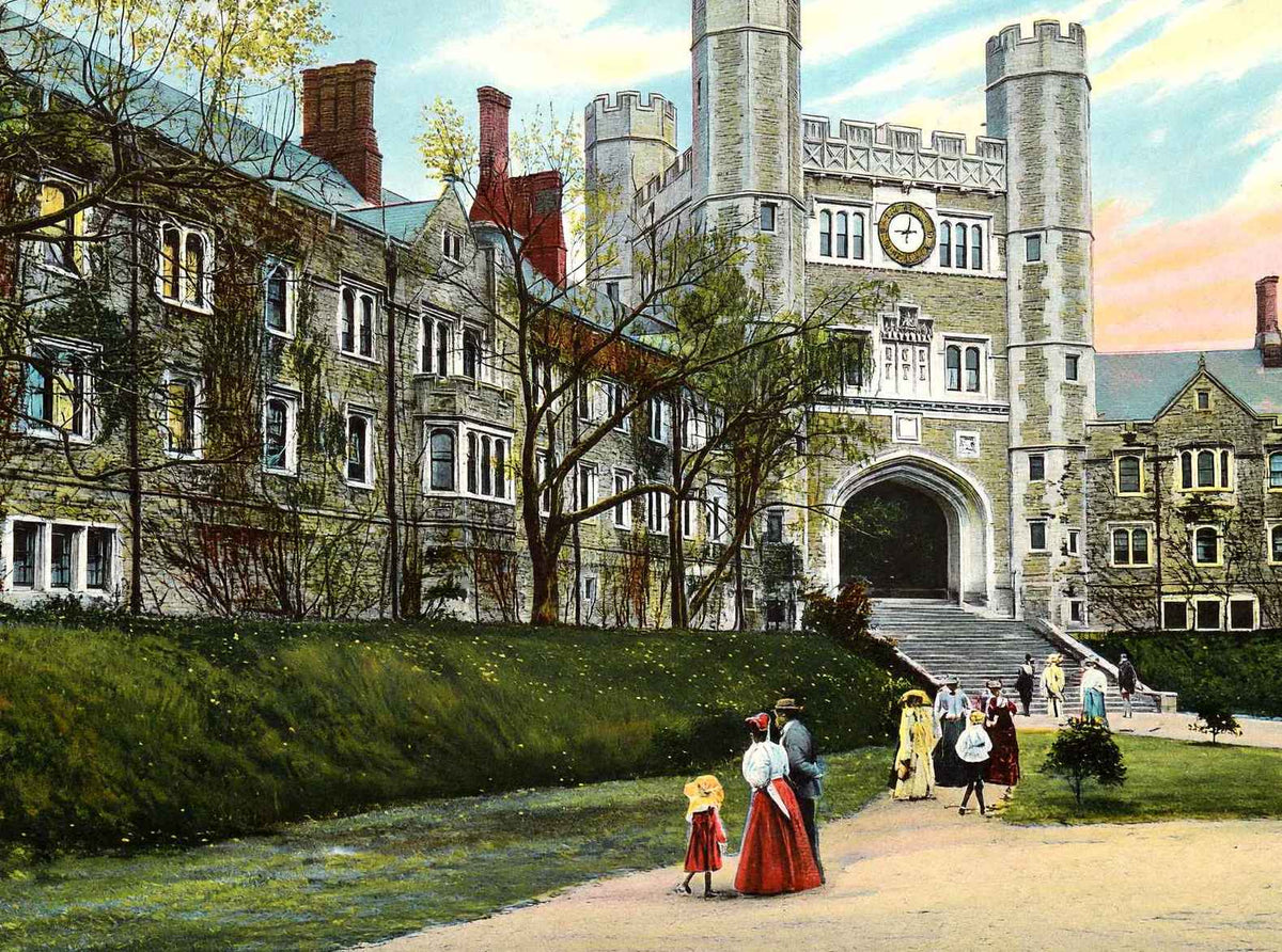 Princeton University Blair Hall in 1910 Vintage Print (7 Sizes) - Retouched