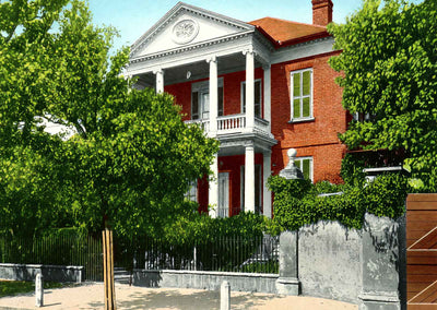 Pringle House Charleston in 1906 Vintage Print (7 Sizes) - Premium Print