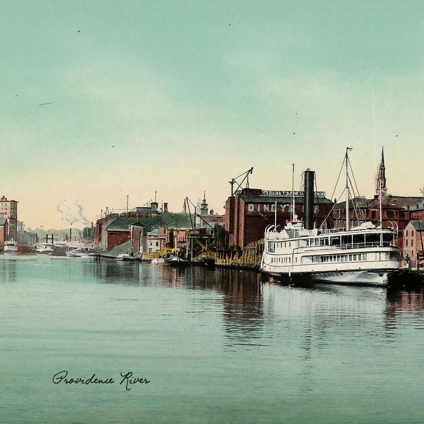 Providence River Providence RI Vintage Print (7 Sizes) - Reproduction