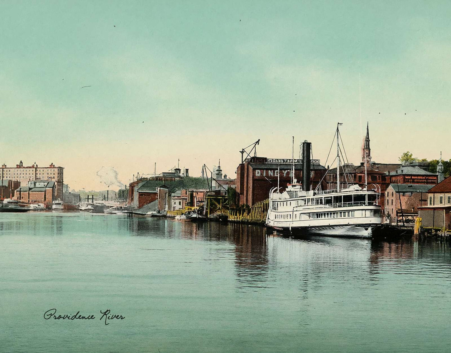 Providence River Providence RI Vintage Print (7 Sizes) - Reproduction