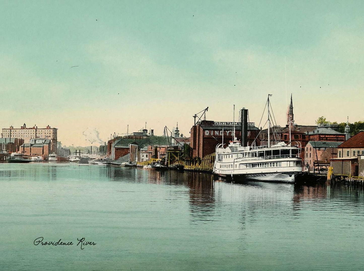 Providence River Providence RI Vintage Print (7 Sizes) - Reproduction