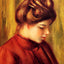 Profile of a Woman in a Red Blouse fine art print by Pierre-Auguste Renoir (1897)