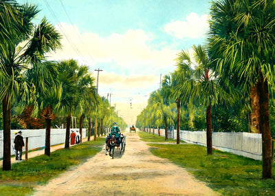 Prospect Avenue Bradentown FL in 1908 Art Print (7 Sizes) - Enhanced