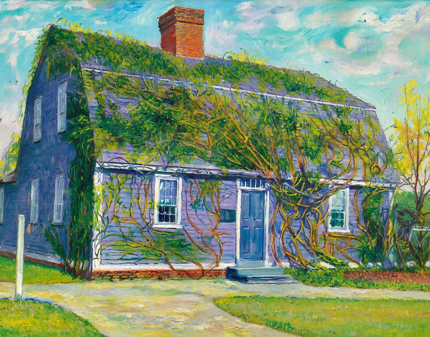 Betsy Williams Cottage Roger Williams Park Providence in 1908 Art Print