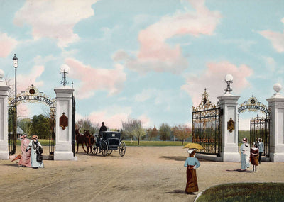 Gates Roger Williams Park Providence RI in 1904 Vintage Print (7 Sizes)