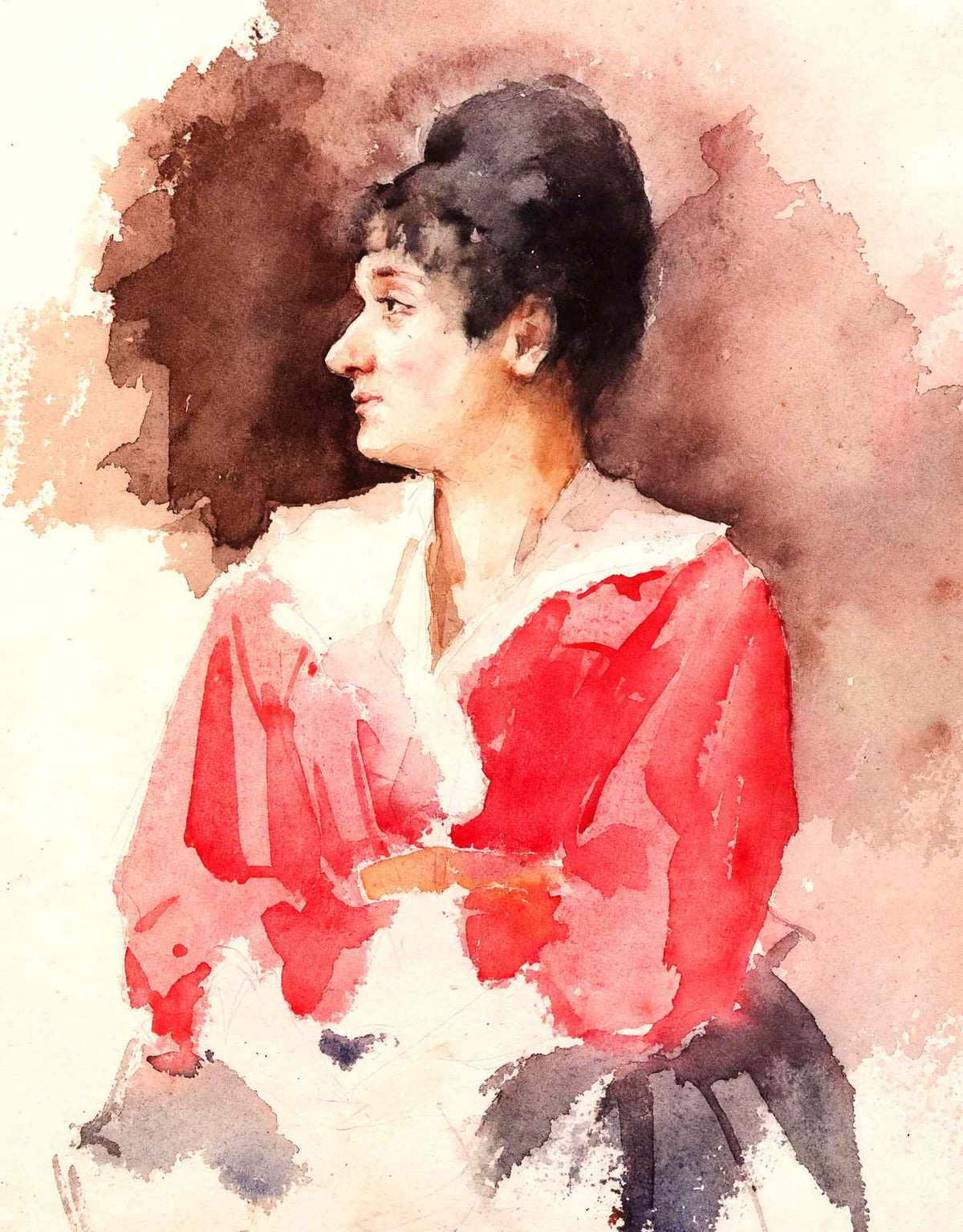 Profile of an Italian Woman 1873 Painting by Mary Cassatt Art Print (6 Sizes)