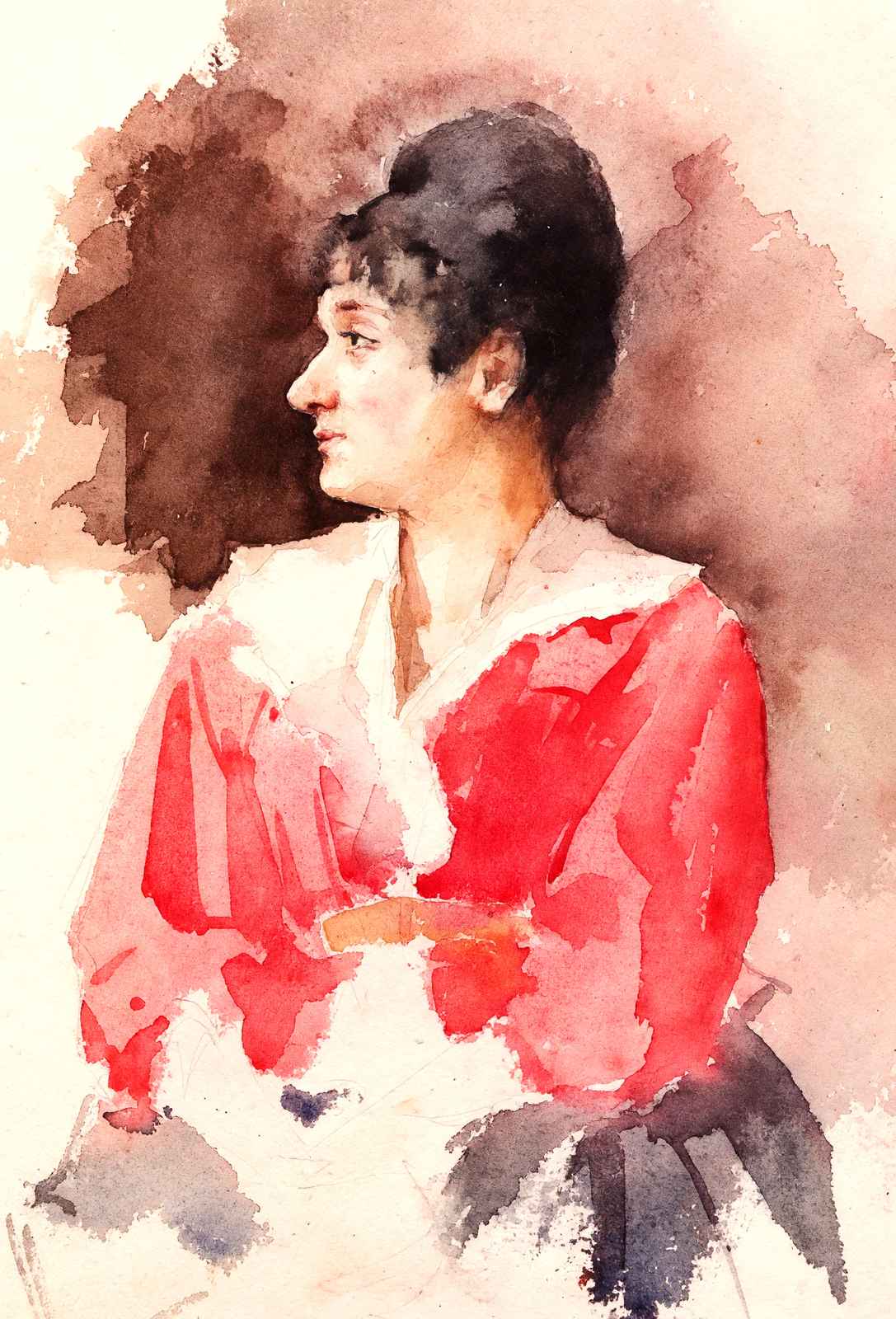Profile of an Italian Woman 1873 Painting by Mary Cassatt Art Print (6 Sizes)