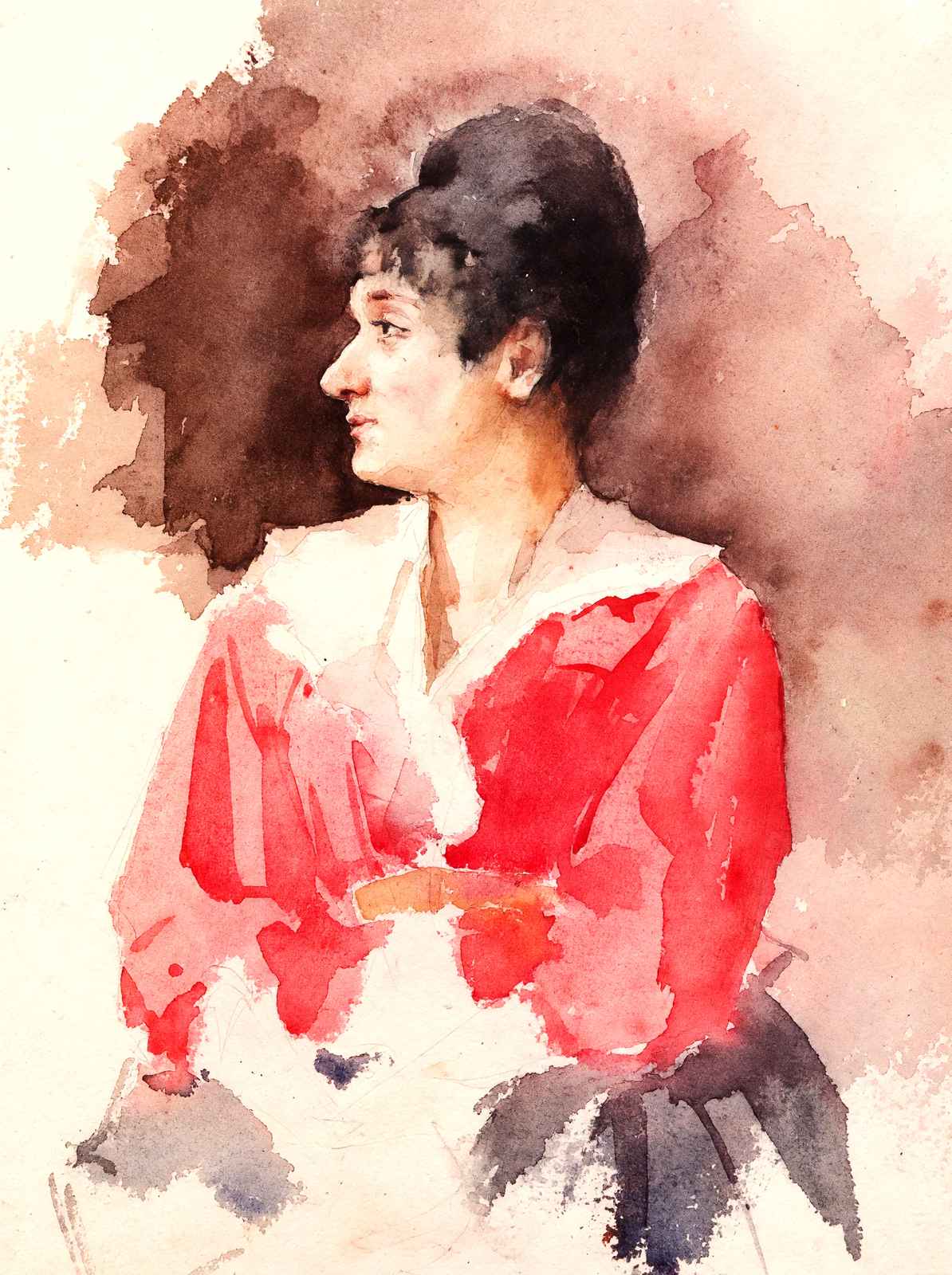 Profile of an Italian Woman 1873 Painting by Mary Cassatt Art Print (6 Sizes)
